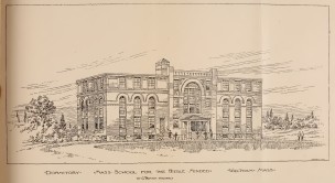 Drawing of the building from 1890.